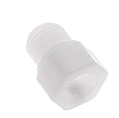 Anillo reductor G1/8'' hembra x G1/4'' Macho Polipropileno (pp) 10bar (140.5psi) FDA 17mm Hex.