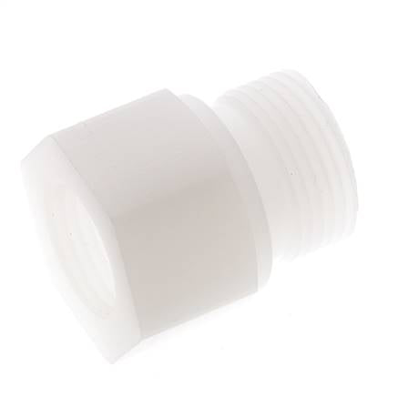 Anillo reductor G1/2'' Hembra x G3/4'' Macho PVDF 10bar (140.5psi) FDA 32mm Hex.