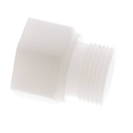 Anillo reductor G1/2'' Hembra x G3/4'' Macho PVDF 10bar (140.5psi) FDA 32mm Hex.