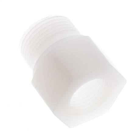 Anillo reductor G1/2'' Hembra x G3/4'' Macho PVDF 10bar (140.5psi) FDA 32mm Hex.