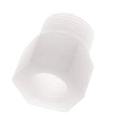 Anillo reductor G1/2'' Hembra x G3/4'' Macho PVDF 10bar (140.5psi) FDA 32mm Hex.