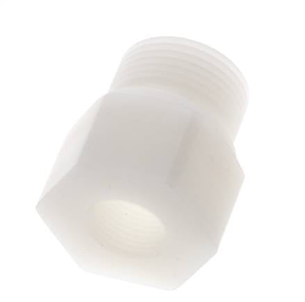 Anillo reductor G3/8'' Hembra x G3/4'' Macho PVDF 10bar (140.5psi) FDA 32mm Hex.