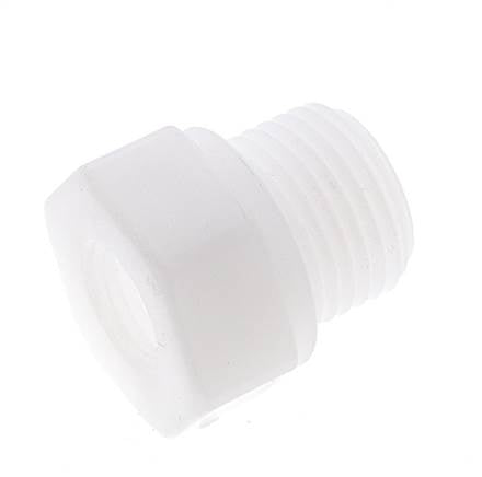 Anillo reductor G1/4'' hembra x G1/2'' Macho Polipropileno (pp) 10bar (140,5psi) FDA 27mm Hex.