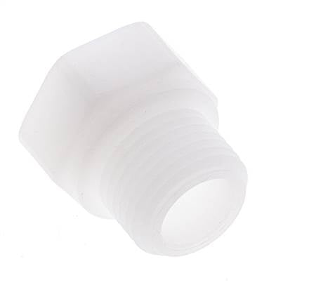 Anillo reductor G1/4'' hembra x G1/2'' Macho Polipropileno (pp) 10bar (140,5psi) FDA 27mm Hex.
