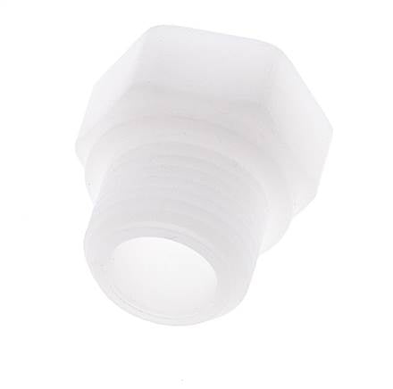 Anillo reductor G1/4'' hembra x G1/2'' Macho Polipropileno (pp) 10bar (140,5psi) FDA 27mm Hex.