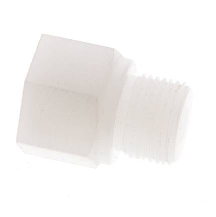 Anillo reductor G1/8'' Hembra x G3/8'' Macho PVDF 10bar (140,5psi) FDA 22mm Hex.
