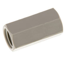 Enchufe G1/4'' Hembra Polipropileno (pp) 10bar (140.5psi) FDA 17mm Hex.