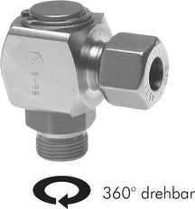 6S y M12x1,5 Accesorio de corte de acero inoxidable con rosca macho DN 5400 bar FKM giratorio ISO 8434-1