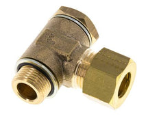 Racor de compresión de latón de 12 mm y G3/8'' con rosca macho 75 bar Acero zincado/NBR DIN EN 1254-2