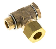 Racor de compresión de latón de 12 mm y G3/8'' con rosca macho 75 bar Acero zincado/NBR DIN EN 1254-2