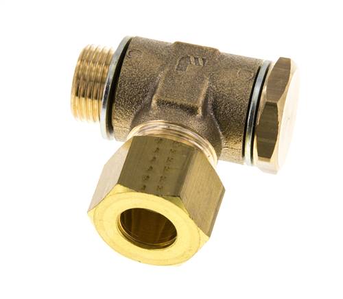 Racor de compresión de latón de 12 mm y G3/8'' con rosca macho 75 bar Acero zincado/NBR DIN EN 1254-2