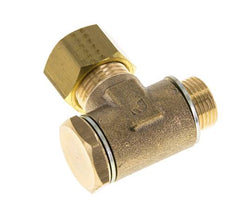 Racor de compresión de latón de 12 mm y G3/8'' con rosca macho 75 bar Acero zincado/NBR DIN EN 1254-2