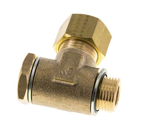 Racor de compresión de latón de 12 mm y G3/8'' con rosca macho 75 bar Acero zincado/NBR DIN EN 1254-2