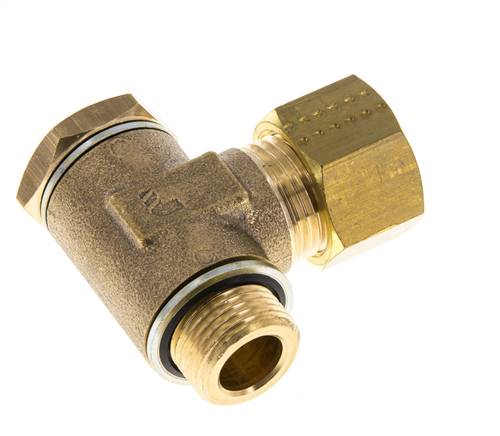 Racor de compresión de latón de 12 mm y G3/8'' con rosca macho 75 bar Acero zincado/NBR DIN EN 1254-2