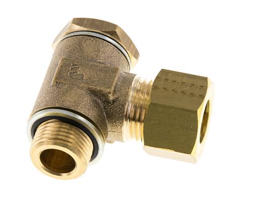 Racor de compresión de latón de 12 mm y G3/8'' con rosca macho 75 bar Acero zincado/NBR DIN EN 1254-2