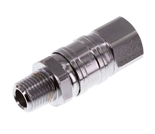 Junta Rotativa R1/4'' Macho x G1/4'' Hembra Acero Niquelado 15bar (210.75psi) para Herramientas