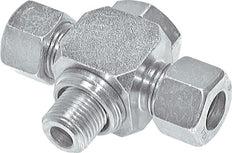 Racor de corte en T giratorio de acero 35L y M42x2 con rosca macho 160 bar ISO 8434-1
