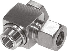 Racor giratorio de acero inoxidable 38S y M48x2 con rosca macho 250 bar giratorio ISO 8434-1