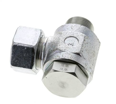 25S & M33x2 Racor giratorio de acero cincado con rosca macho 250 bar giratorio ISO 8434-1