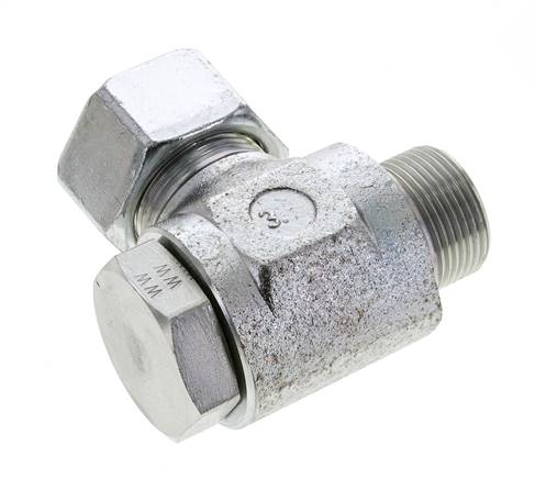 25S & M33x2 Racor giratorio de acero cincado con rosca macho 250 bar giratorio ISO 8434-1