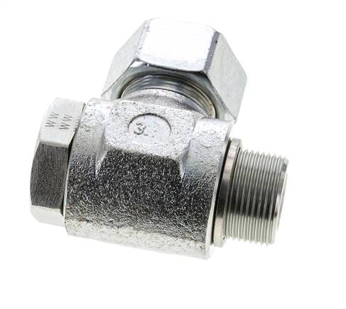 25S & M33x2 Racor giratorio de acero cincado con rosca macho 250 bar giratorio ISO 8434-1