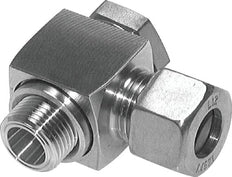 Racor de compresión de acero inoxidable 8L y M12x1,5 con rosca macho 315 bar giratorio ISO 8434-1