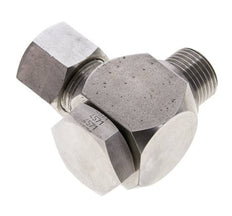 Racor giratorio de acero inoxidable 14S y G1/2'' con rosca macho 400 bar giratorio ISO 8434-1