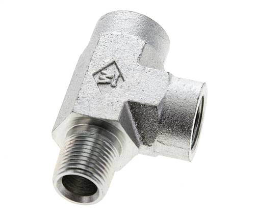 Racor en T 3/8'' NPT Macho x Hembra Acero 210bar (2950.5psi)