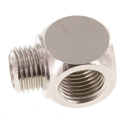 Racor en T G1/4'' Macho x Hembra Latón Niquelado 16bar (224.8psi) [2 Piezas]
