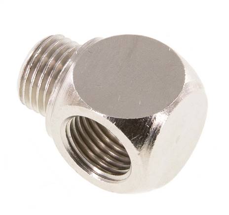 Racor en T G1/4'' Macho x Hembra Latón Niquelado 16bar (224.8psi) [2 Piezas]