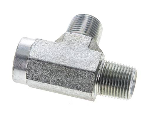 Racor en T 3/8'' NPT Hembra x Macho Acero 210bar (2950.5psi)