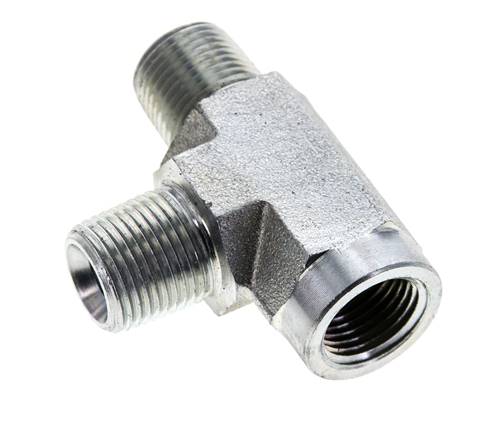 Racor en T 3/8'' NPT Hembra x Macho Acero 210bar (2950.5psi)