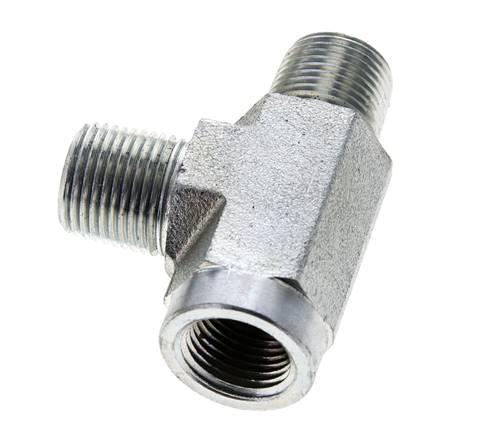 Racor en T 3/8'' NPT Hembra x Macho Acero 210bar (2950.5psi)