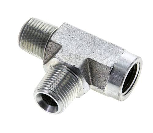 Racor en T 3/8'' NPT Hembra x Macho Acero 210bar (2950.5psi)