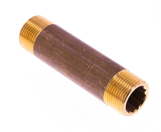 G 3/4'' Espiga doble de latón 16 Bar DIN 2982 - 100mm