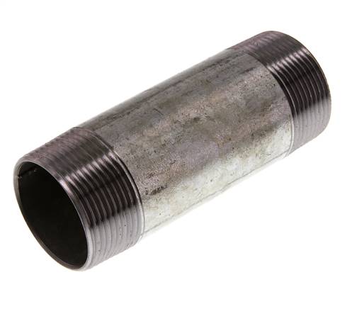 R 1 1/2'' Espiga doble de acero galvanizado 50 Bar DIN 2982 - 120mm [2 Piezas]