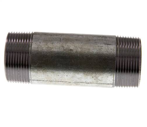 R 1 1/2'' Espiga doble de acero galvanizado 50 Bar DIN 2982 - 120mm [2 Piezas]