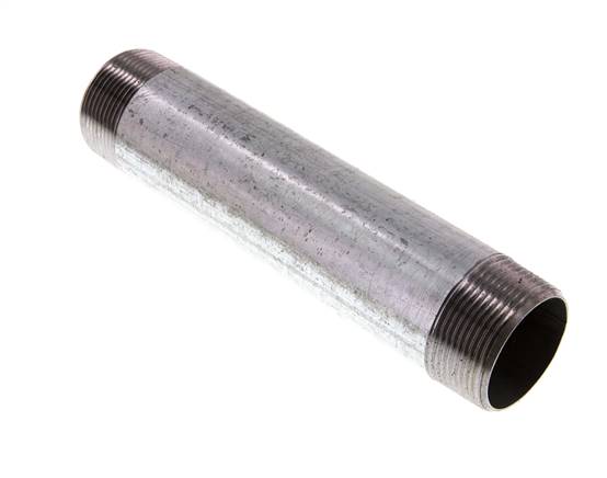 R 1 1/2'' Espiga doble de acero galvanizado 50 Bar DIN 2982 - 200mm