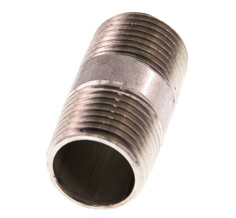 R 1/2'' Espiga doble de acero inoxidable 20 Bar DIN 2982 - 40mm