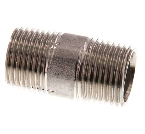 R 1/2'' Espiga doble de acero inoxidable 20 Bar DIN 2982 - 40mm