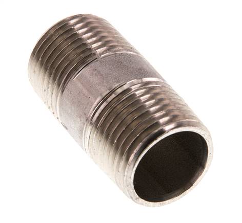 R 1/2'' Espiga doble de acero inoxidable 20 Bar DIN 2982 - 40mm