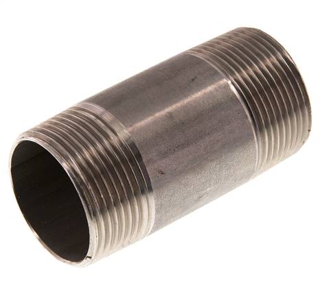 R 1 1/4'' Acero inoxidable Espiga doble 20 Bar DIN 2982 - 80mm