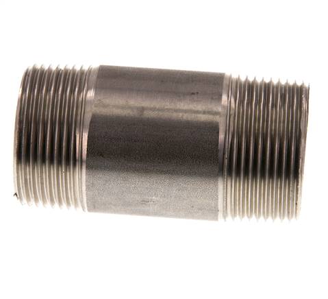 R 1 1/4'' Acero inoxidable Espiga doble 20 Bar DIN 2982 - 80mm