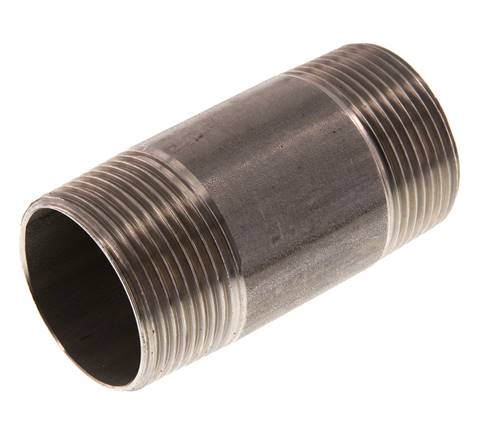 R 1 1/4'' Acero inoxidable Espiga doble 20 Bar DIN 2982 - 80mm