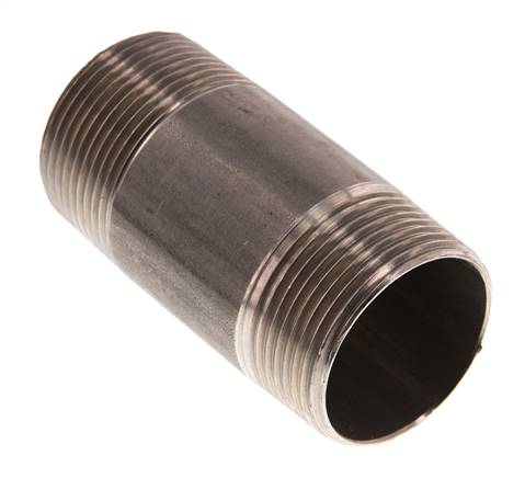 R 1 1/4'' Acero inoxidable Espiga doble 20 Bar DIN 2982 - 80mm