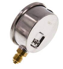 0..1000 Bar (0..14504 psi) Manómetro de glicerina Abajo Acero inoxidable/Latón 63 mm Clase 1.6