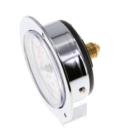 0..10 Bar (0..145 psi) Manómetro de montaje en panel Acero/Latón 63 mm Clase 2.5 (Panel frontal)