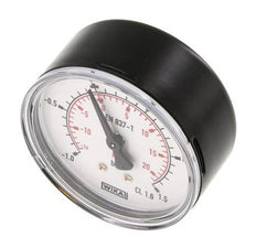 -1..1.5 Bar (-15..22 psi) Manómetro Acero trasero / latón 63 mm Clase 1.6