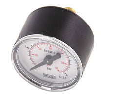 Manómetro de presión 0.4 bar (0..58 psi) Plástico trasero / latón 40 mm Clase 2.5