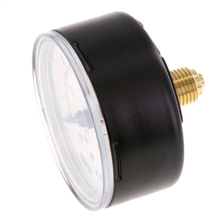 0.4 Bar (0..58 psi) Manómetro Acero trasero / latón 63 mm Clase 1.6